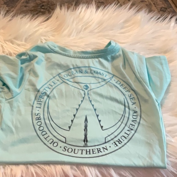 Blue Short Sleeve Tee with Crew Neck - Picture 3 of 3